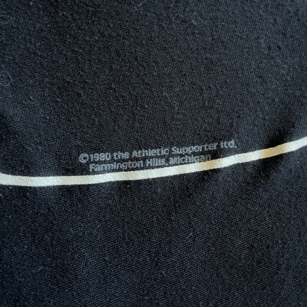 VINTAGE 1980 ATHLETIC SUPPORTER MODEL T LONG SLEEVE TUXEDO PRINT SIZE L - Picture 3 of 8